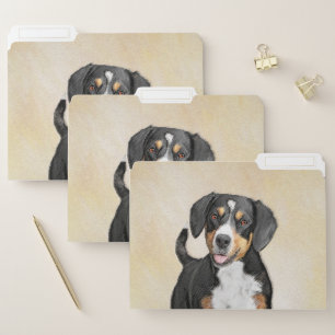 Entlebucher Mountain Dog Painting - Original Art File Folder