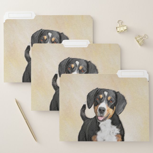 Entlebucher Mountain Dog Painting - Original Art File Folder (Set)