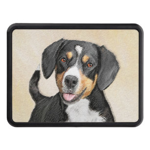 Entlebucher Mountain Dog Painting - Original Art Hitch Cover