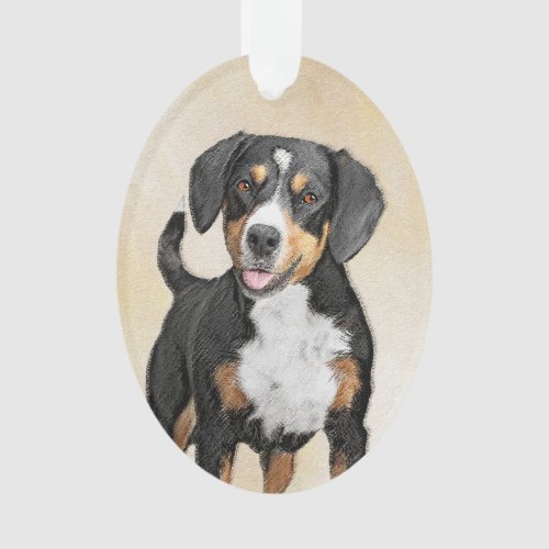 Entlebucher Mountain Dog Painting _ Original Art Ornament