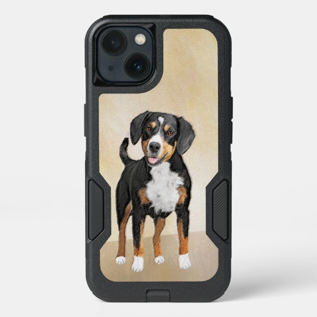 Entlebucher Mountain Dog Painting - Original Art Otterbox iPhone Case (Back)