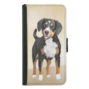 Entlebucher Mountain Dog Painting - Original Art Samsung Galaxy S5 Wallet Case