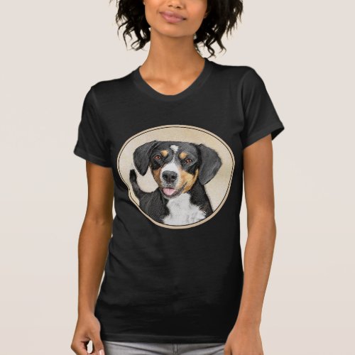 Entlebucher Mountain Dog Painting _ Original Art T_Shirt