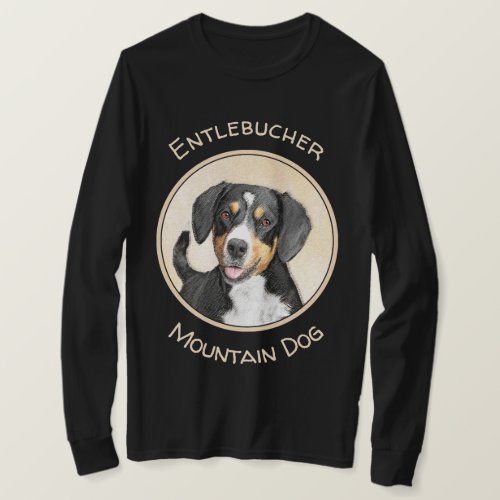 Entlebucher Mountain Dog Painting _ Original Art T_Shirt