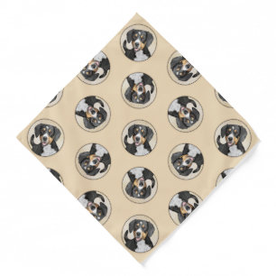 Entlebucher Mountain Dog Painting Original Dog Art Bandana