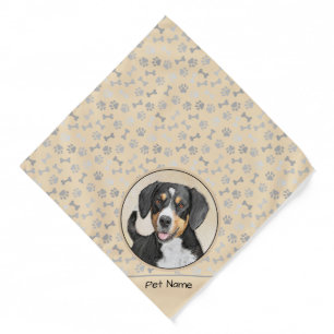 Entlebucher Mountain Dog Painting Original Dog Art Bandana