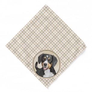 Entlebucher Mountain Dog Painting Original Dog Art Bandana