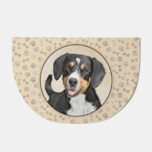 Entlebucher Mountain Dog Painting Original Dog Art Doormat