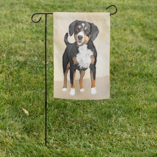 Entlebucher Mountain Dog Painting Original Dog Art Garden Flag