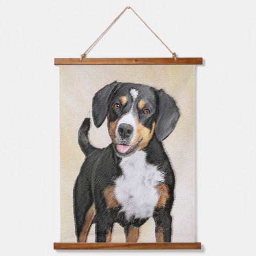 Entlebucher Mountain Dog Painting Original Dog Art Hanging Tapestry