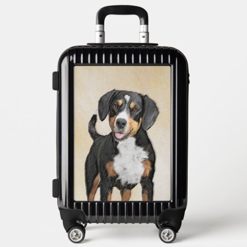 Entlebucher Mountain Dog Painting Original Dog Art Luggage
