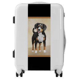 Entlebucher Mountain Dog Painting Original Dog Art Luggage