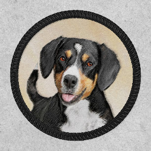 Entlebucher Mountain Dog Painting Original Dog Art Patch