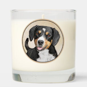Entlebucher Mountain Dog Painting Original Dog Art Scented Candle