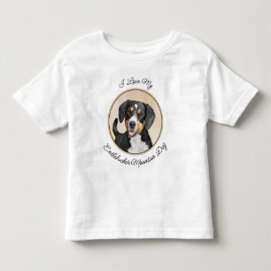 Entlebucher Mountain Dog Painting Original Dog Art Toddler T-shirt