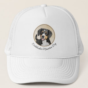 Entlebucher Mountain Dog Painting Original Dog Art Trucker Hat