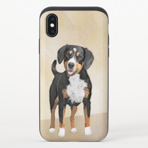 Entlebucher Mountain Dog Painting Original Dog Art iPhone X Slider Case