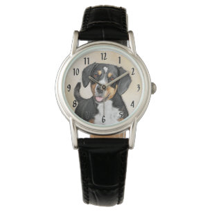 Entlebucher Mountain Dog Painting Original Dog Art Watch
