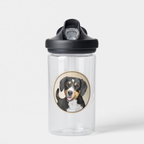 Entlebucher Mountain Dog Painting Original Dog Art Water Bottle