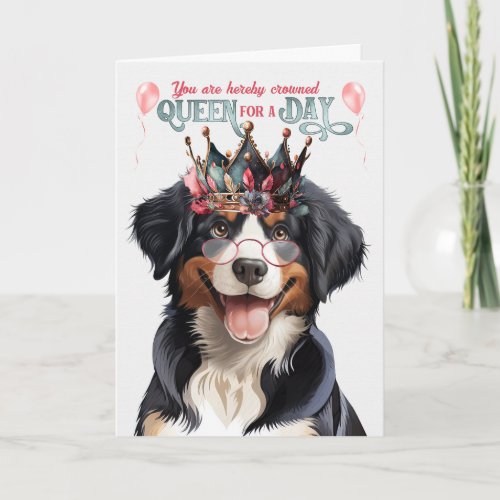 Entlebucher Mountain Dog Queen Funny Birthday Card