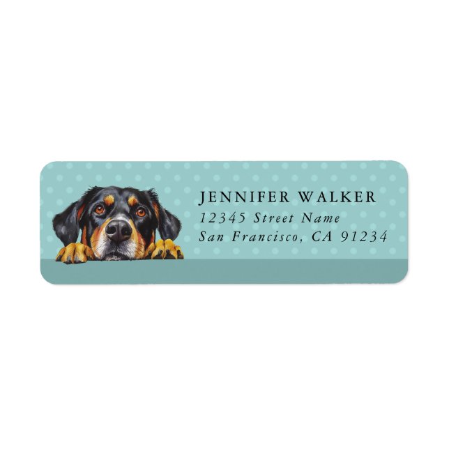 Entlebucher Mountain Dog Return Address Labels (Front)