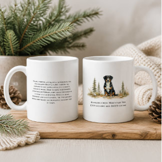 Entlebucher Mountain Dog Watercolor Breed Quote Coffee Mug