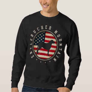 Entlebucher Mountain USA Flag 4th July Dog Mom Dad Sweatshirt