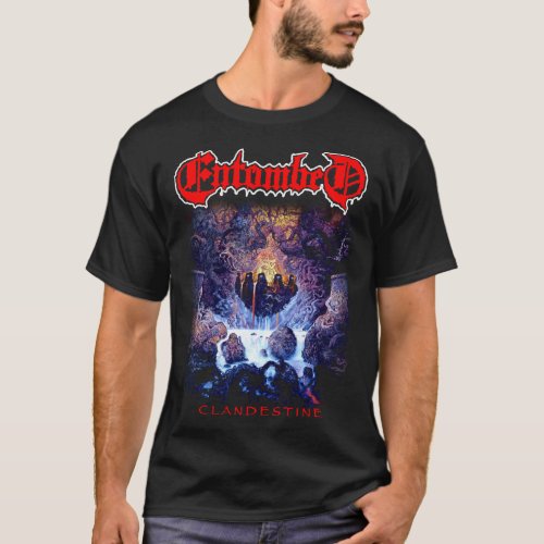 Entombed _ Clandestine Classic Old School Swedish  T_Shirt