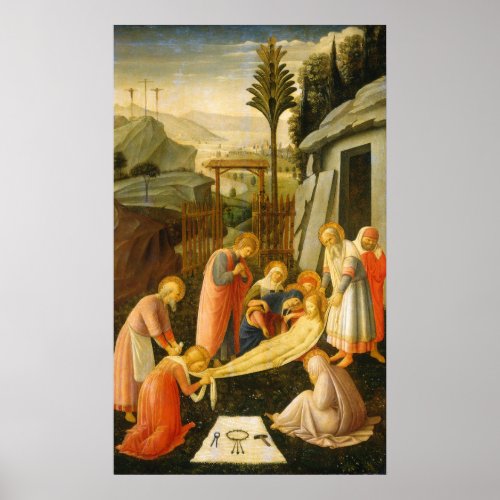 Entombment of Christ Fra Angelico Fine Art Poster
