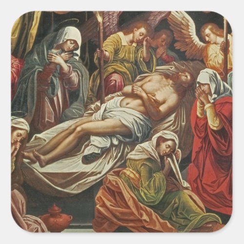 Entombment of Christ Villabranca Square Sticker