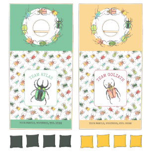 Entomology Beetles Camp Teams Cornhole Set