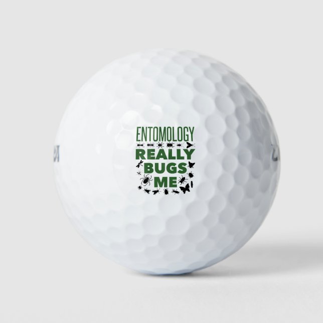 Entomology Really Bugs Me Funny Entomologist Golf Balls (Front)
