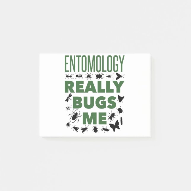 Entomology Really Bugs Me Funny Entomologist Post-it Notes (Front)