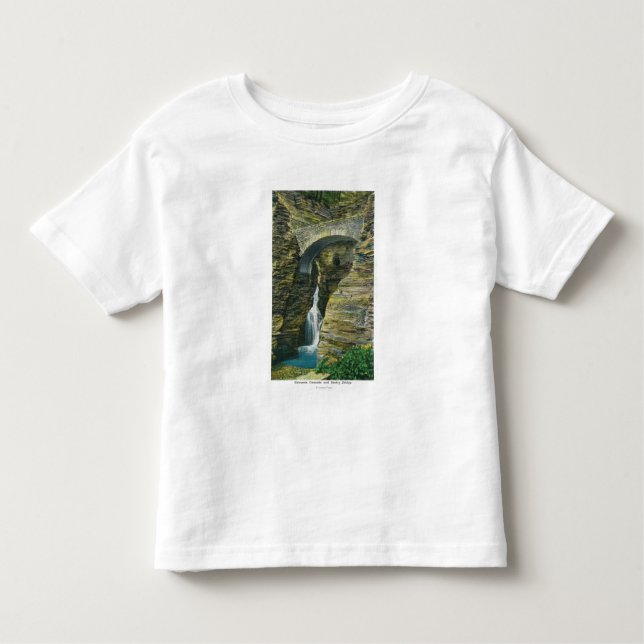 Entrance Cascade and Sentry Bridge View Toddler T-shirt (Front)