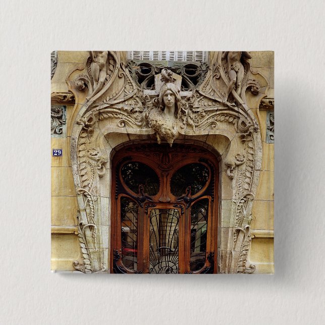 Entrance door to the apartments pinback button (Front)