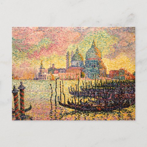 Entrance Grand Canal Venice  Paul Signac  Postcard