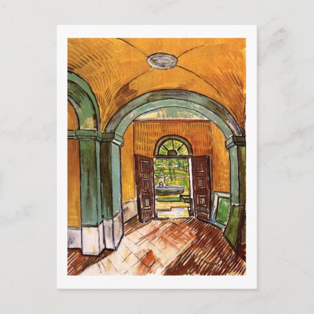 Entrance Hall Saint-Paul Hospital Vincent van Gogh Postcard (Front)