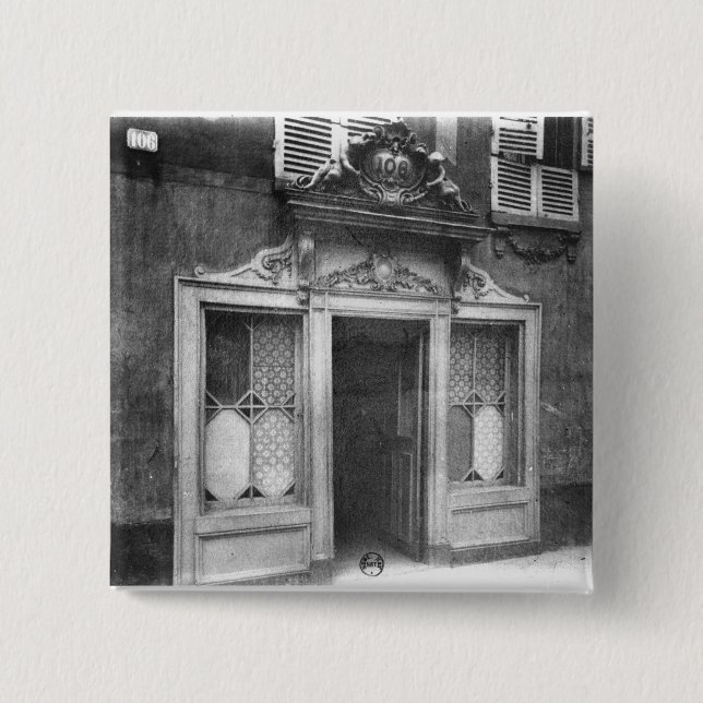 Entrance of a brothel in Paris Pinback Button (Front)