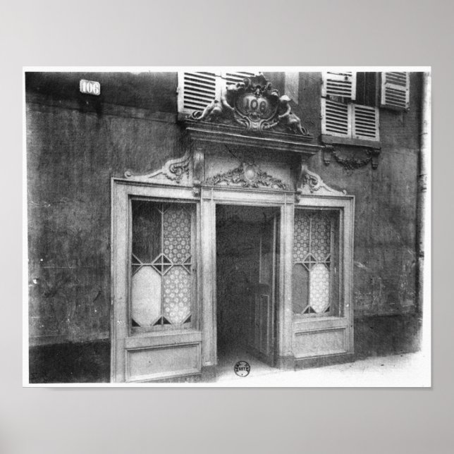 Entrance of a brothel in Paris Poster (Front)