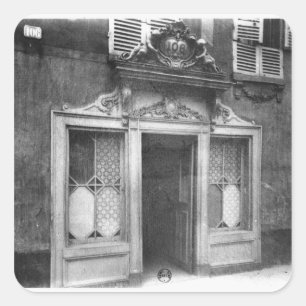 Entrance of a brothel in Paris Square Sticker