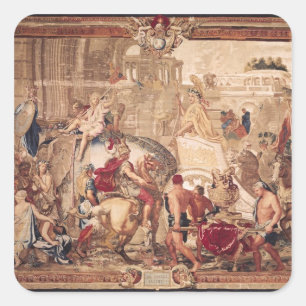 Entrance of Alexander III the Great into Square Sticker