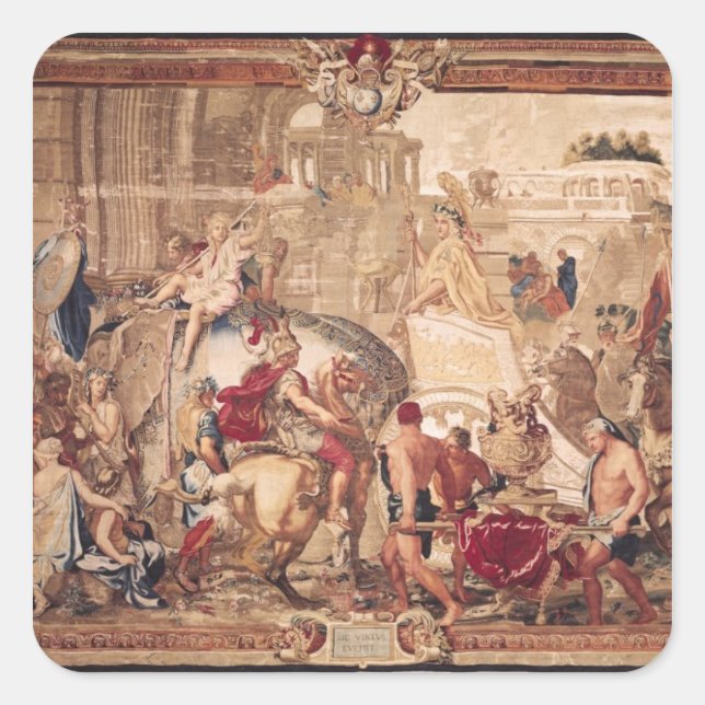 Entrance of Alexander III  the Great into Square Sticker (Front)
