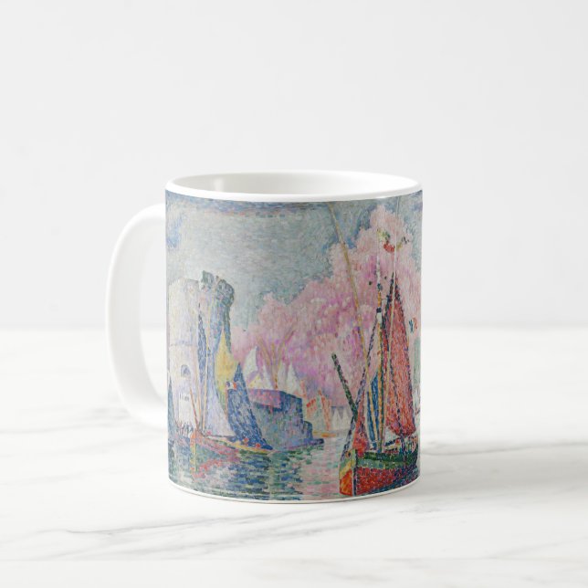 Entrance of La Rochelle Harbor, Paul Signac Coffee Mug (Front Left)