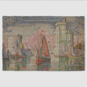 Entrance of La Rochelle Harbor, Paul Signac Fiber Doormat