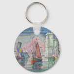 Entrance of La Rochelle Harbor, Paul Signac Keychain