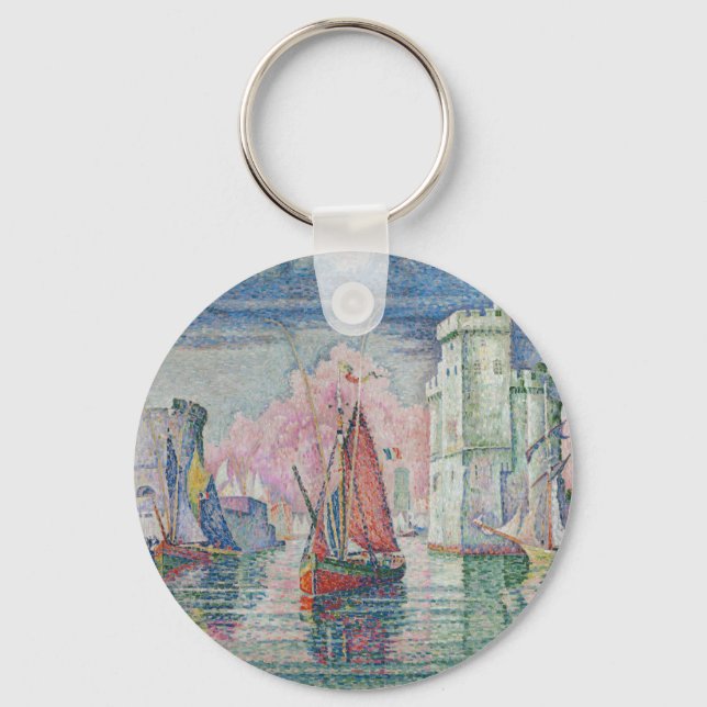 Entrance of La Rochelle Harbor, Paul Signac Keychain (Front)