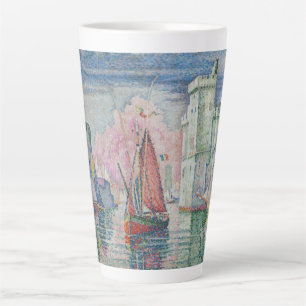 Entrance of La Rochelle Harbor, Paul Signac Latte Mug