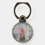 Entrance of La Rochelle Harbor, Paul Signac Phone Ring Stand