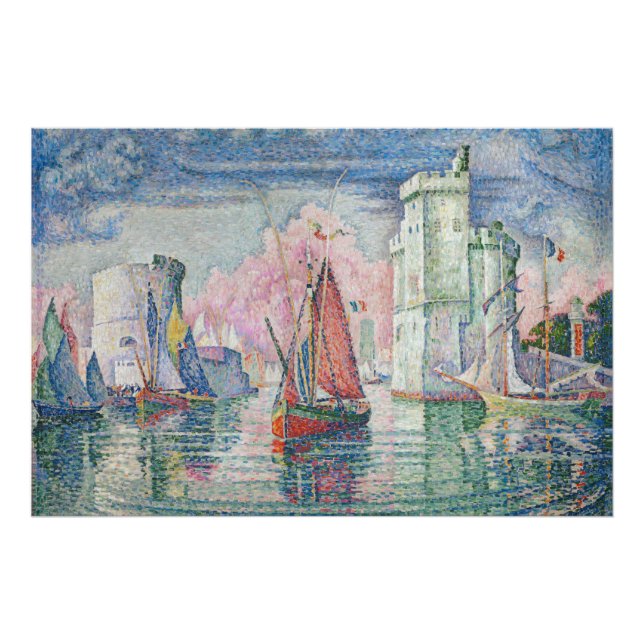 Entrance of La Rochelle Harbor, Paul Signac Photo Print (Front)