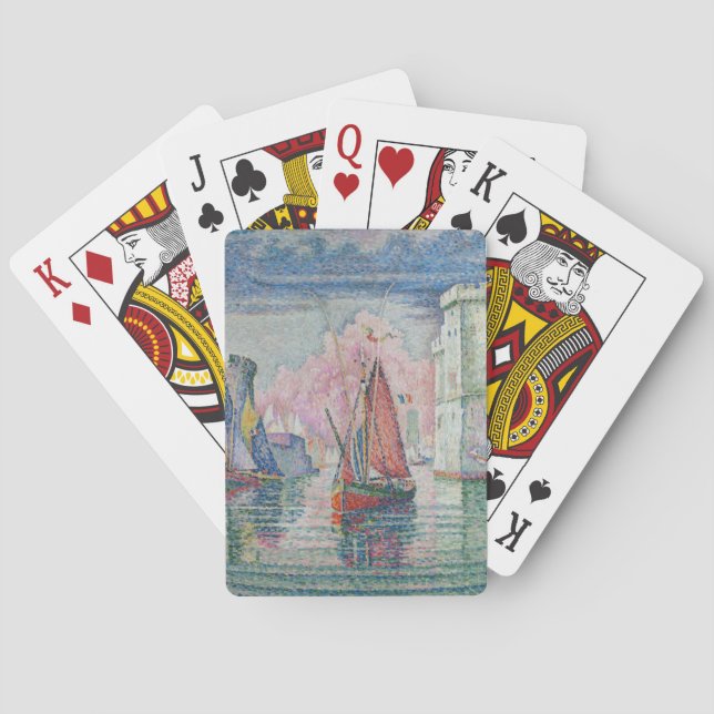 Entrance of La Rochelle Harbor, Paul Signac Poker Cards (Back)